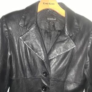 Preowned vintage genuine bebe leather blazer P
